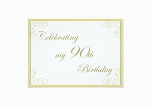 Elegant 90th Birthday Decorations Elegant 90th Birthday Party Invitation Zazzle