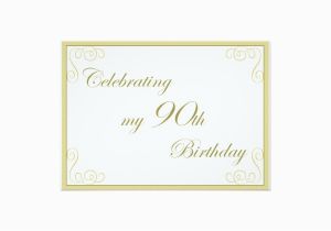 Elegant 90th Birthday Decorations Elegant 90th Birthday Party Invitation Zazzle