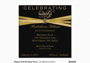 Elegant 90th Birthday Decorations Elegant 90th Birthday Party Invitations