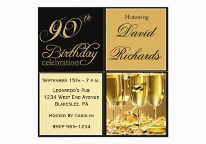 Elegant 90th Birthday Decorations Elegant 90th Birthday Party Invitations Zazzle Ca