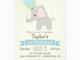 Elephant Birthday Invitation Template Baby Elephant Kid 39 S Birthday Party Invitation Zazzle Co Uk
