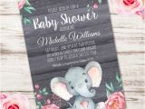 Elephant Birthday Invitation Template Elephant Baby Shower Invitation Printable Edit with