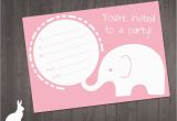 Elephant Birthday Invitation Template Free Pink Elephant Party Invitation Ruby and the Rabbit