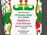 Elf Birthday Party Invitations Christmas Elf Invitation Printable or Printed with Free