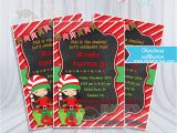 Elf Birthday Party Invitations Elf Invitations Girl Christmas Party Invitation Xmas Elf