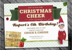 Elf On the Shelf Birthday Invitation Elf On the Shelf Birthday Invitation