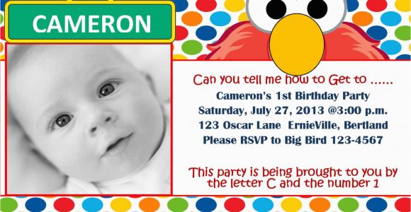 Elmo 1st Birthday Party Invitations Free Printable Elmo 1st Birthday Invitations Template