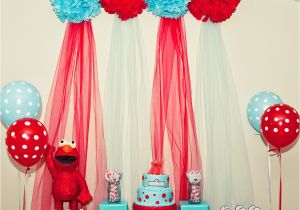 Elmo Birthday Decoration Ideas Kara 39 S Party Ideas Red and Turquoise Elmo Party Sesame