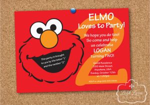 Elmo Birthday Invitations Online Elmo Sesame Street Birthday Party Personalized Printable