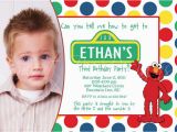 Elmo Birthday Invitations with Photo Elmo Birthday Invitation Photo Sesame Street Custom