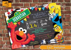 Elmo Birthday Invitations with Photo Elmo Invitation Elmo Birthday Invitation Sesame Street