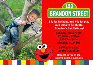 Elmo Birthday Invitations with Photo Elmo Invitation Template Best Template Collection