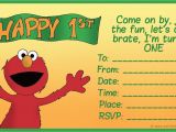 Elmo Birthday Invitations with Photo Free Printable Sesame Street 1st Birthday Invitations