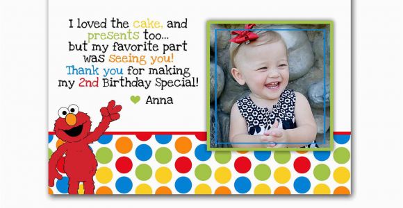 Elmo Birthday Thank You Cards Elmo Photo Birthday Thank You Card Custom for Maryanne