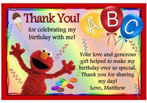 Elmo Birthday Thank You Cards Elmo Sesame Street Birthday Thank You Cards Ebay