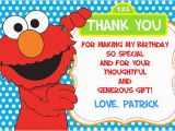 Elmo Birthday Thank You Cards Elmo Thank You Cards Personalized