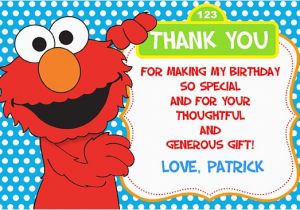 Elmo Birthday Thank You Cards Elmo Thank You Cards Personalized