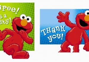 Elmo Birthday Thank You Cards Hooray for Elmo Invite Thank You Card Combo Partymart Com