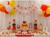 Elmo First Birthday Decorations Real Parties Red orange Elmo Inspired 1st Birthday Party