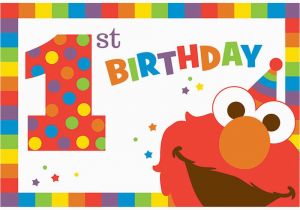 Elmo First Birthday Party Invitations Elmo Turns One Postcard Invitations Elmo 39 S 1st Birthday