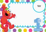 Elmo First Birthday Party Invitations Free Sesame Street 1st Birthday Invitation Template Free