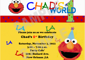 Elmo First Birthday Party Invitations solutions event Design by Kelly Elmo 1st Birthday