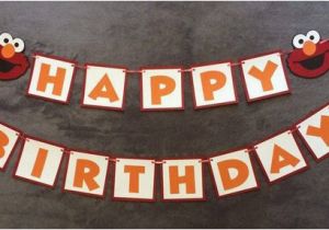 Elmo Happy Birthday Banner Elmo Happy Birthday Banner Can Be Personalized with Name Age