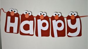 Elmo Happy Birthday Banner Elmo Happy Birthday Banner