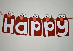 Elmo Happy Birthday Banner Elmo Happy Birthday Banner