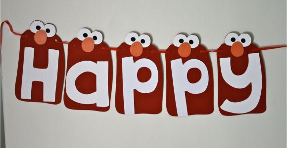 Elmo Happy Birthday Banner Elmo Happy Birthday Banner