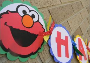 Elmo Happy Birthday Banner Elmo Inspired Happy Birthday Banner Primary Colors