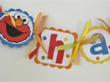 Elmo Happy Birthday Banner Elmo Sesame Street Birthday Banner with by Pocketfullofglitter