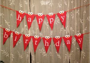 Elmo Happy Birthday Banner Happy Birthday Elmo Banner for Alicia Only