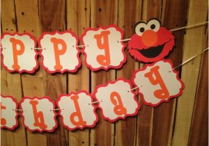 Elmo Happy Birthday Banner Items Similar to Sesame Street Elmo Quot Happy Birthday