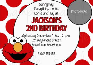 Elmo Photo Birthday Invitations Elmo Printable Birthday Invitation