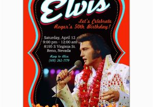 Elvis Birthday Cards Printable Elvis Poster Birthday Invitations Paperstyle