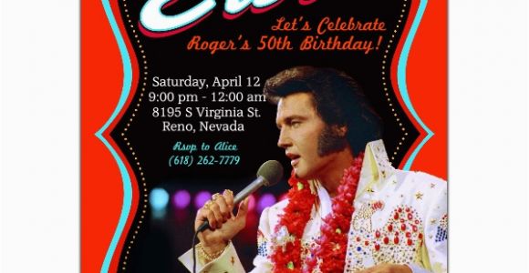 Elvis Birthday Cards Printable Elvis Poster Birthday Invitations Paperstyle