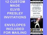 Elvis Birthday Invitations 12 Personalized Elvis Presley Party Invitations Birthday