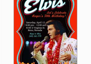 Elvis Birthday Invitations Elvis Poster Birthday Invitations Paperstyle