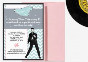 Elvis Birthday Invitations Elvis Presley Milestone Birthday Invitation Surprise