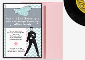 Elvis Birthday Invitations Elvis Presley Milestone Birthday Invitation Surprise Party