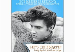 Elvis Birthday Party Invitations Relax Elvis Retirement Party Invitations Paperstyle