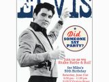 Elvis Presley Birthday Invitations Elvis Birthday Party Invitations Paperstyle