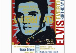 Elvis Presley Birthday Invitations Elvis Everything Birthday Party Invitations Paperstyle