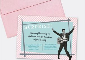 Elvis Presley Birthday Invitations Elvis Presley Milestone Birthday Invitation Surprise Party
