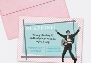 Elvis Presley Birthday Invitations Elvis Presley Milestone Birthday Invitation Surprise Party