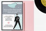 Elvis Presley Birthday Invitations Elvis Presley Milestone Birthday Invitation Surprise Party