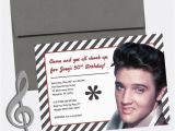 Elvis Presley Birthday Invitations Elvis Presley Milestone Birthday Invitation Surprise Party