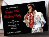 Elvis Presley Birthday Invitations Elvis Presley Red Personalised Party Invitations the