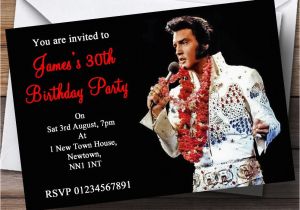 Elvis Presley Birthday Invitations Elvis Presley Red Personalised Party Invitations the